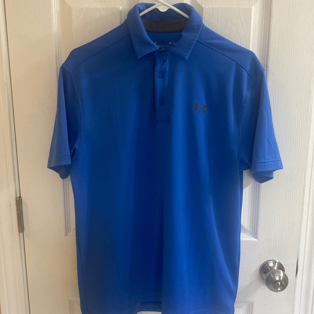 Under Armour Men’s Polo. Medium. Blue/gray.